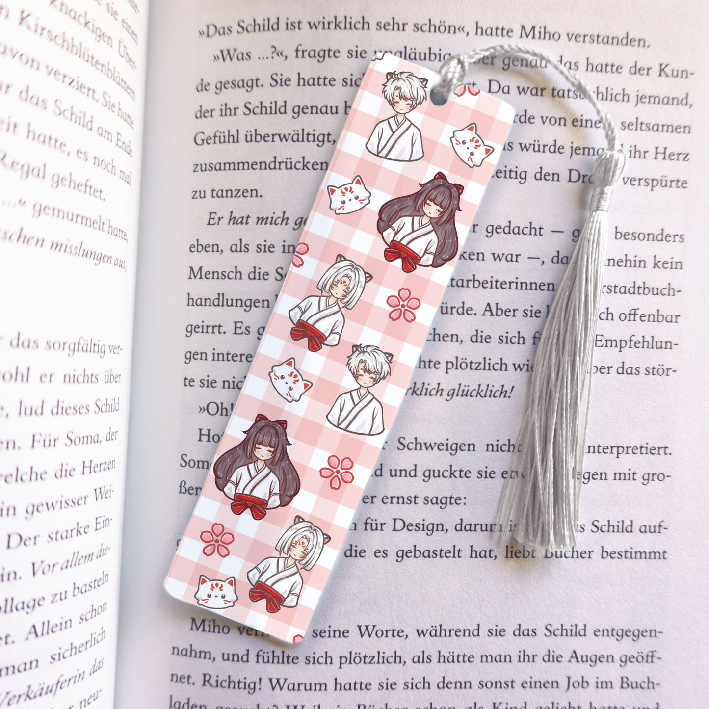 Kitsune Shrine Maiden Acrylic Vinyl Bookmark