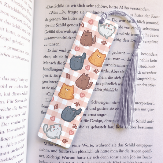 Cat acrylic vinyl bookmark