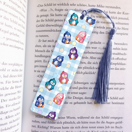 Penguin acrylic vinyl bookmark