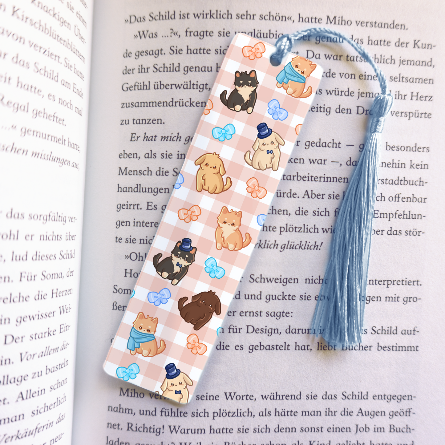 Dogs Acrylic Vinyl Bookmark