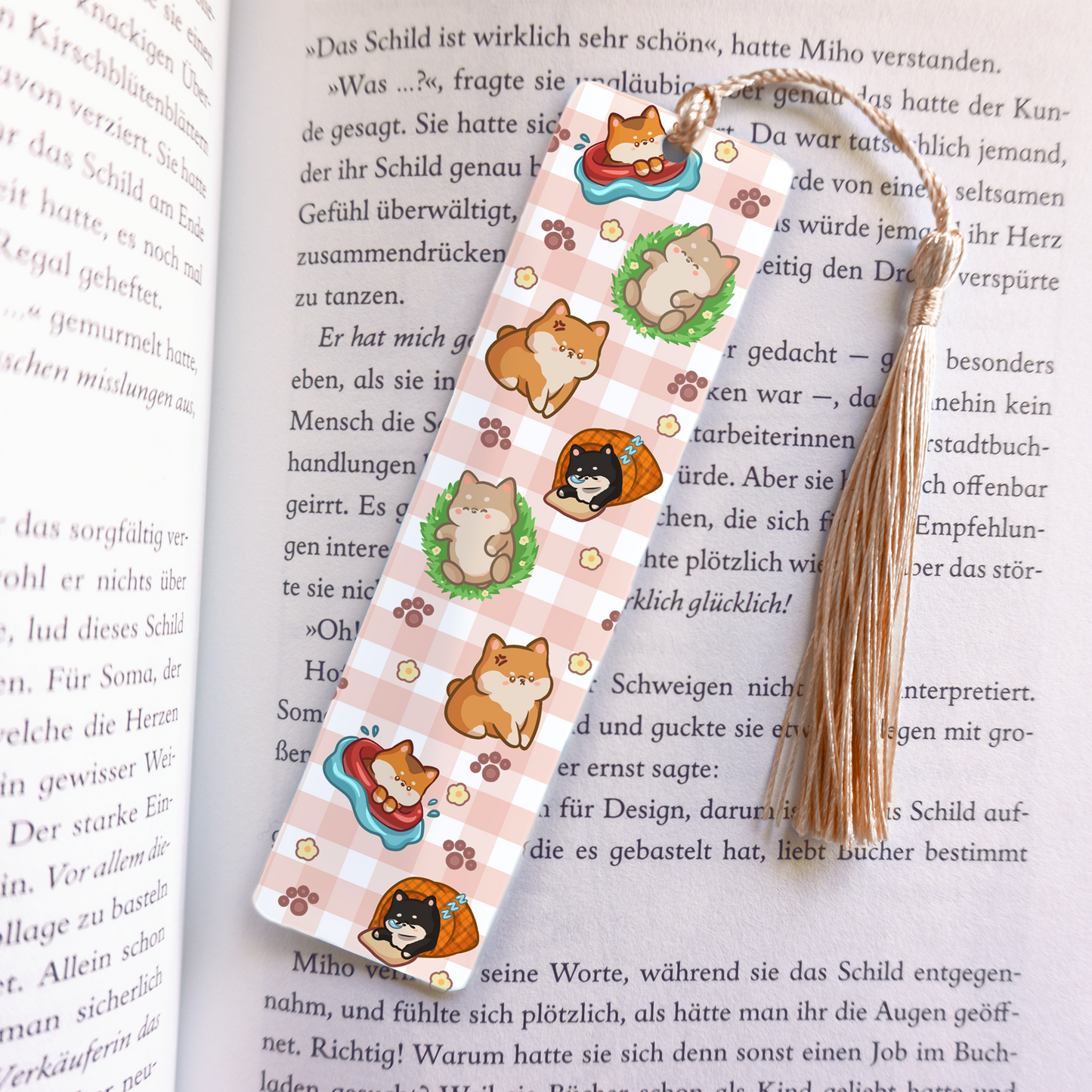 Shiba Inu Acrylic Vinyl Bookmark