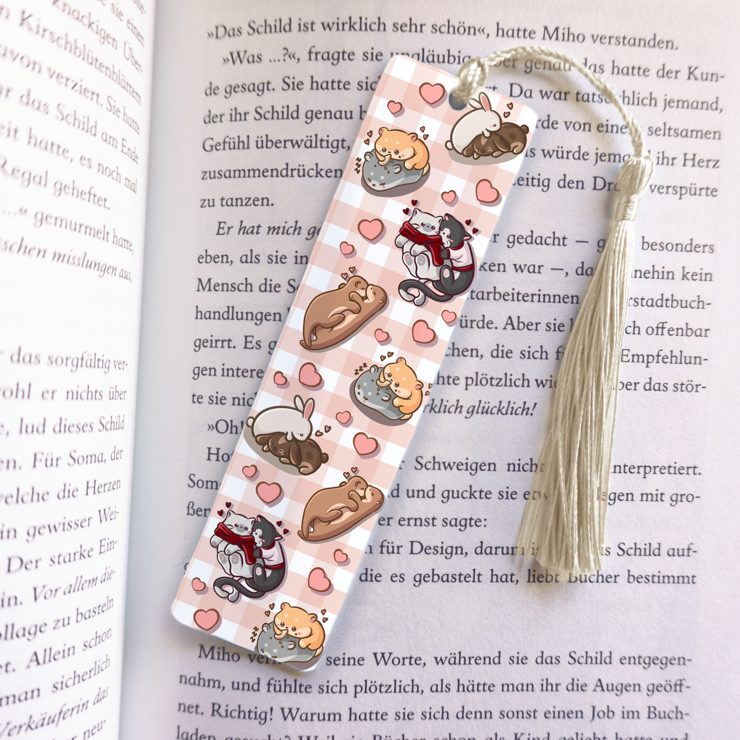 Valentine's Day Animals Acrylic Vinyl Bookmark