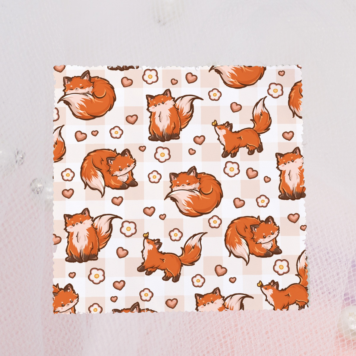 Kawaii Microfaser Brillenputztuch Fuchs