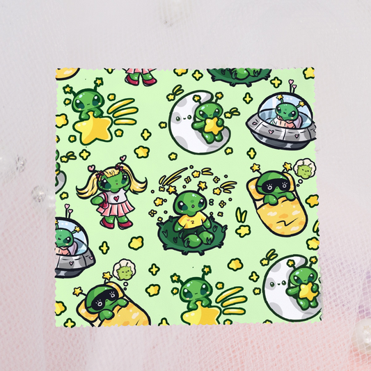 Kawaii Microfaser Brillenputztuch Aliens