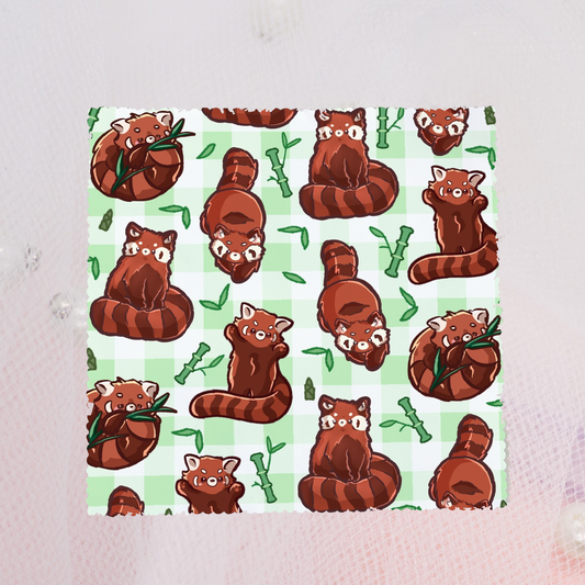 Kawaii Microfaser Brillenputztuch Rote Pandas