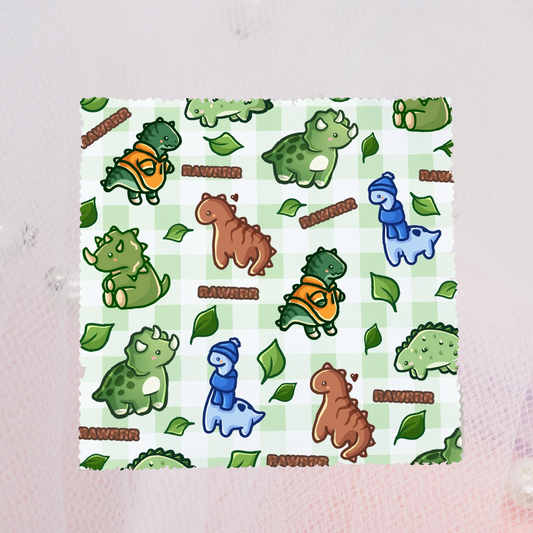 Kawaii Microfaser Brillenputztuch Dinos
