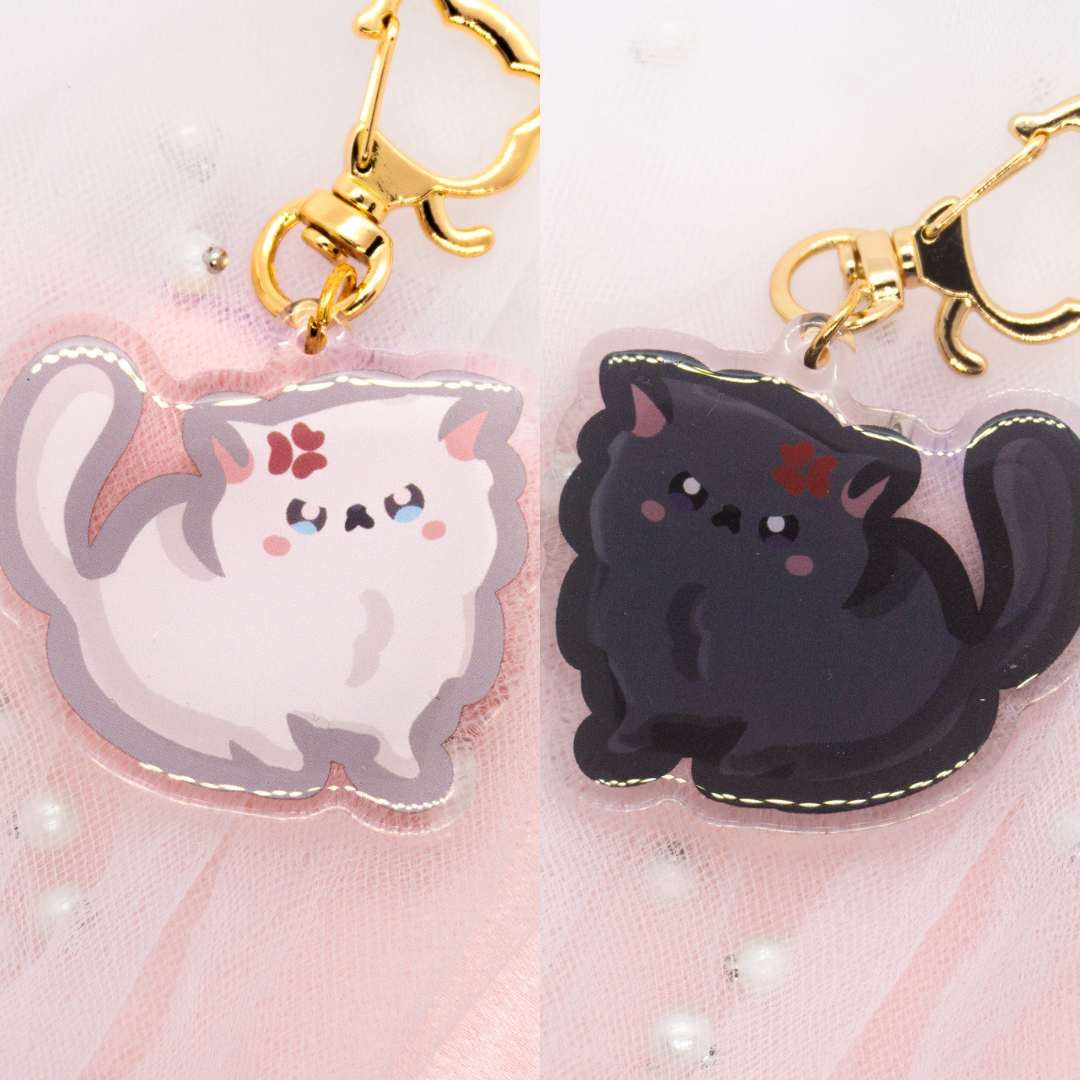 Kawaii Cat Angy Keychain