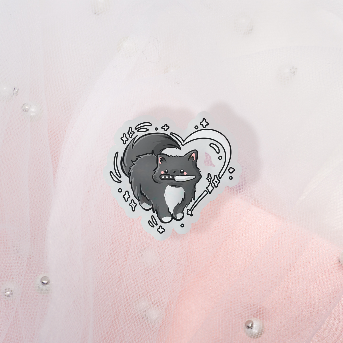 Cute Animal Sticker Mother Cat & Baby