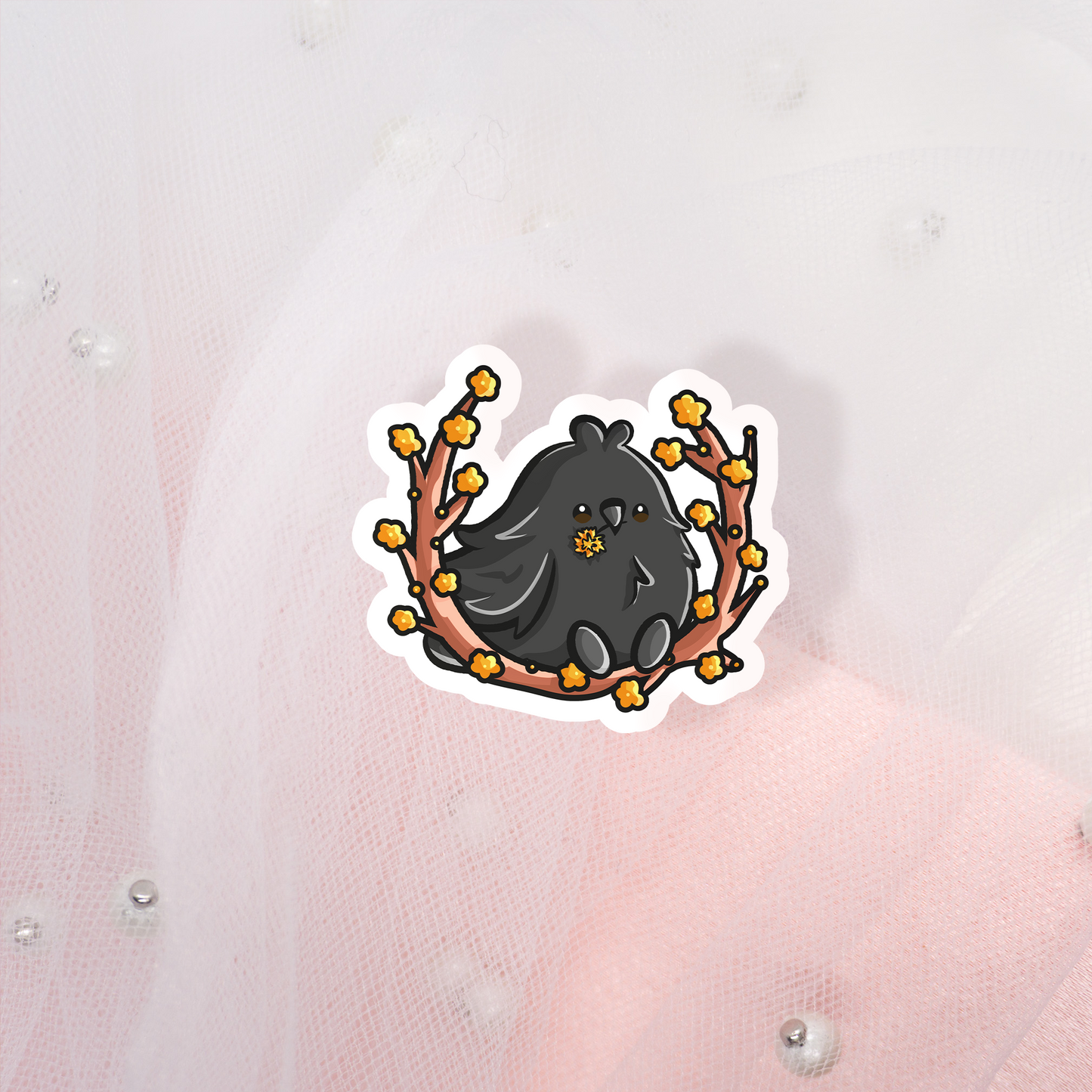 Cute Animal Sticker Raven Crow