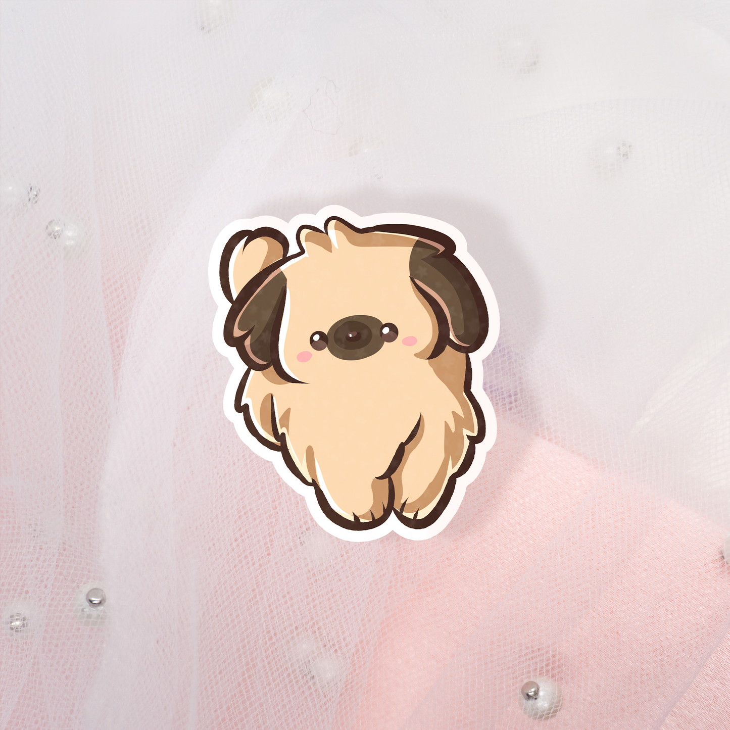 Cute Puppies Glitter Sticker Umschlag