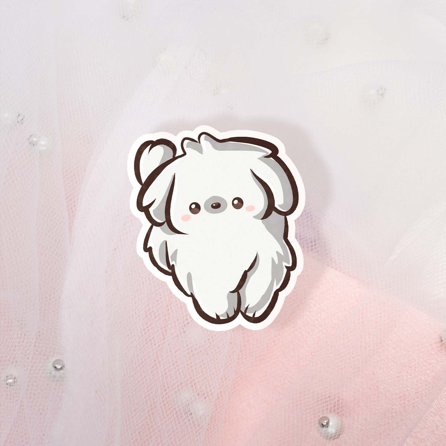 Cute Puppies Glitter Sticker Umschlag