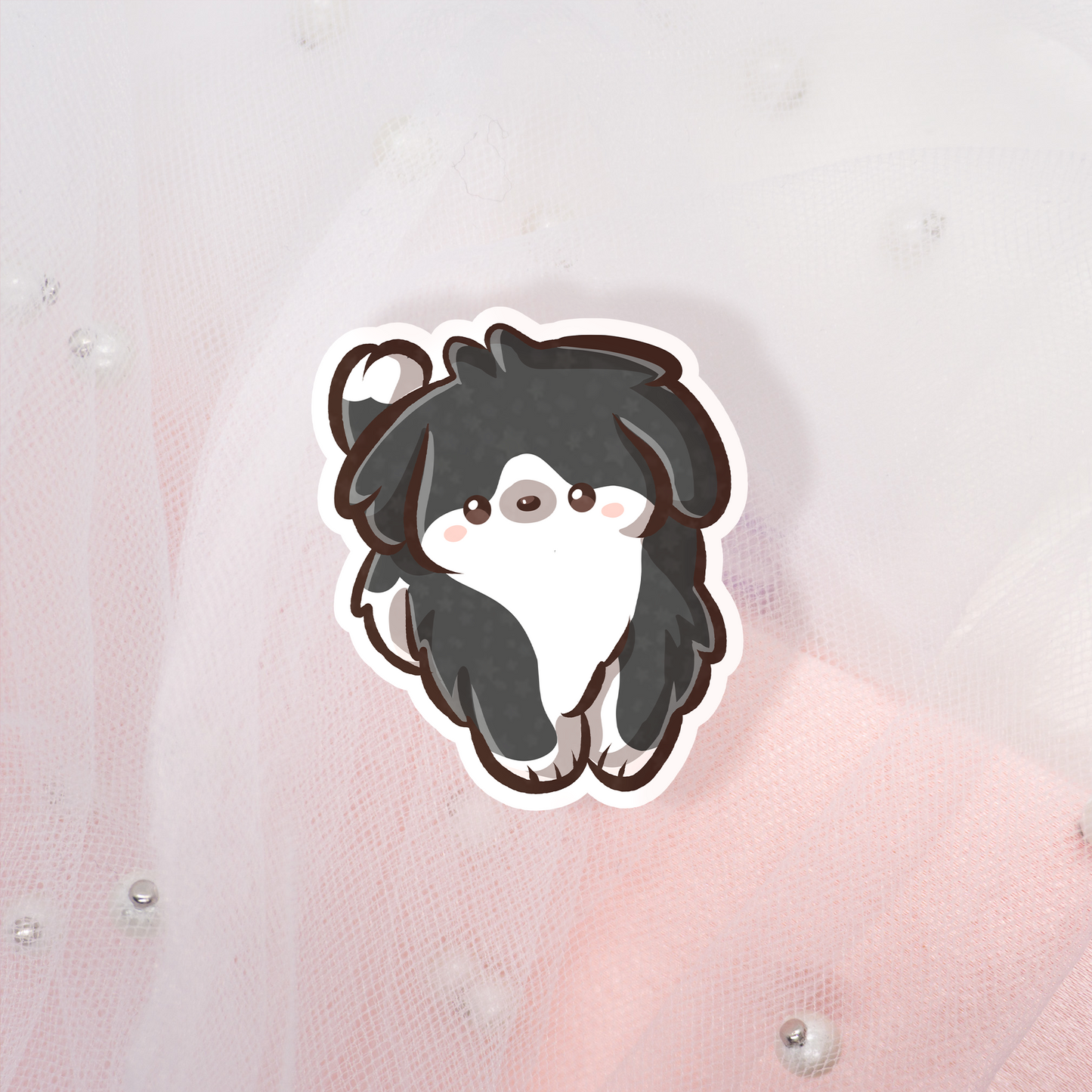 Cute Puppies Glitter Sticker Umschlag