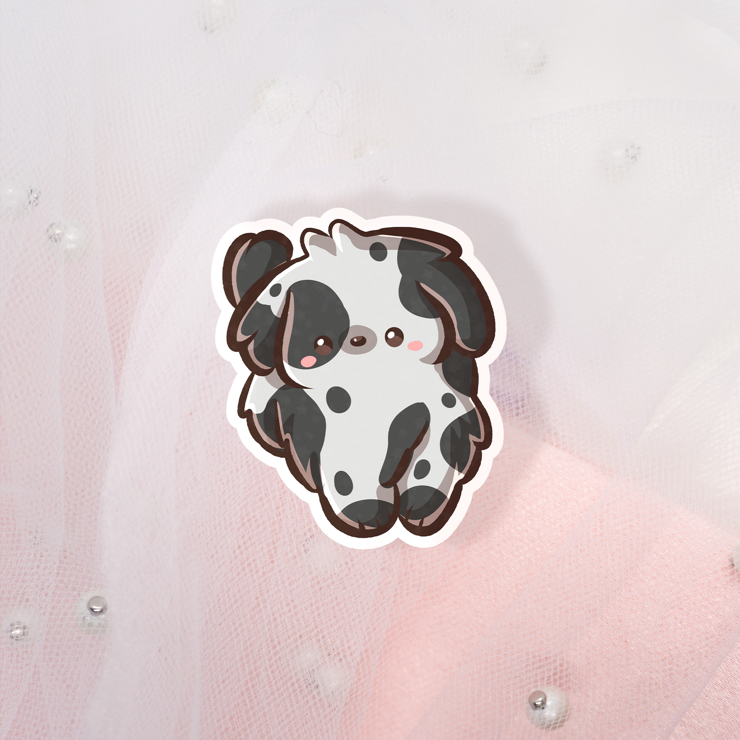 Cute Puppies Glitter Sticker Umschlag