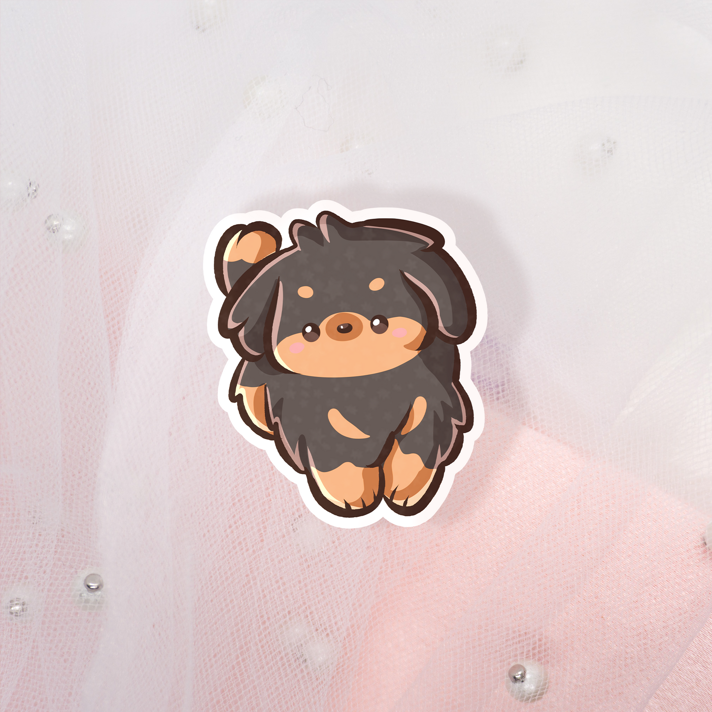 Cute Puppies Glitter Sticker Umschlag