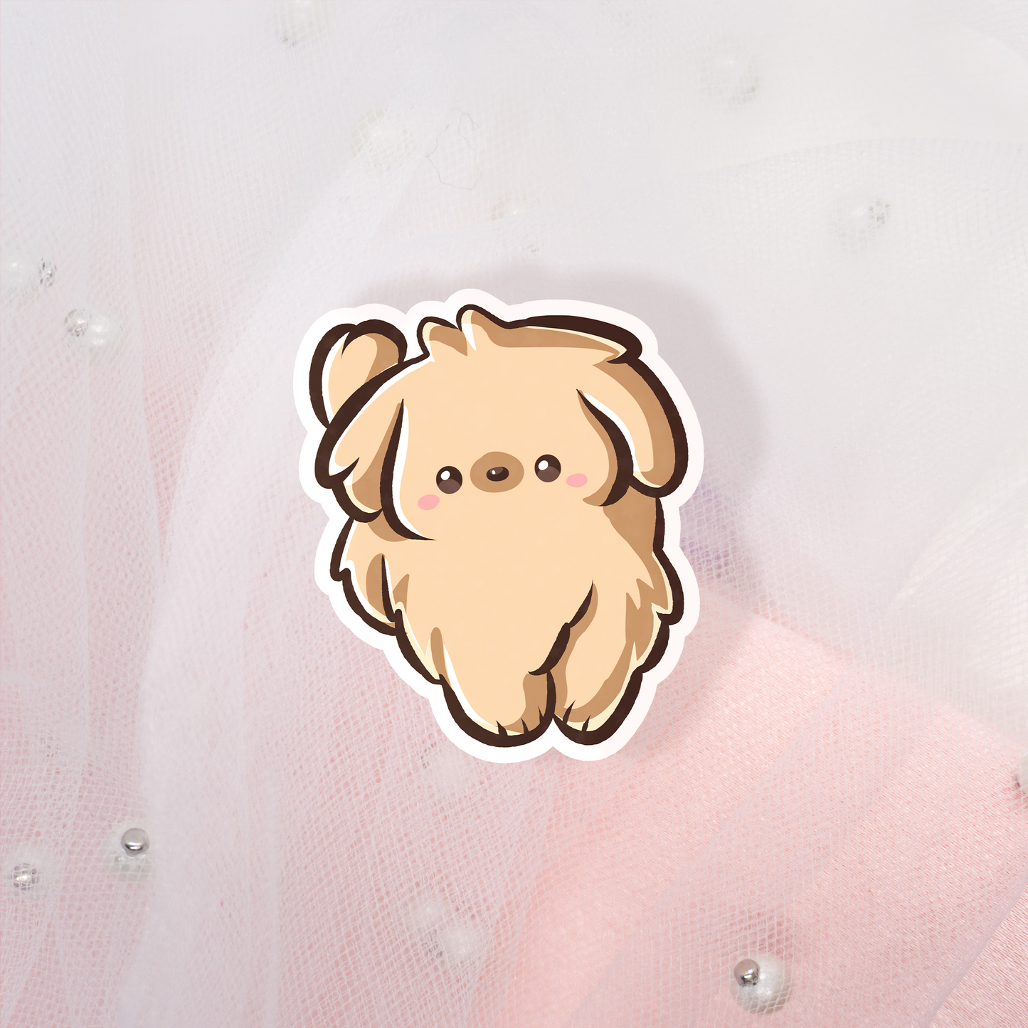 Cute Puppies Glitter Sticker Umschlag