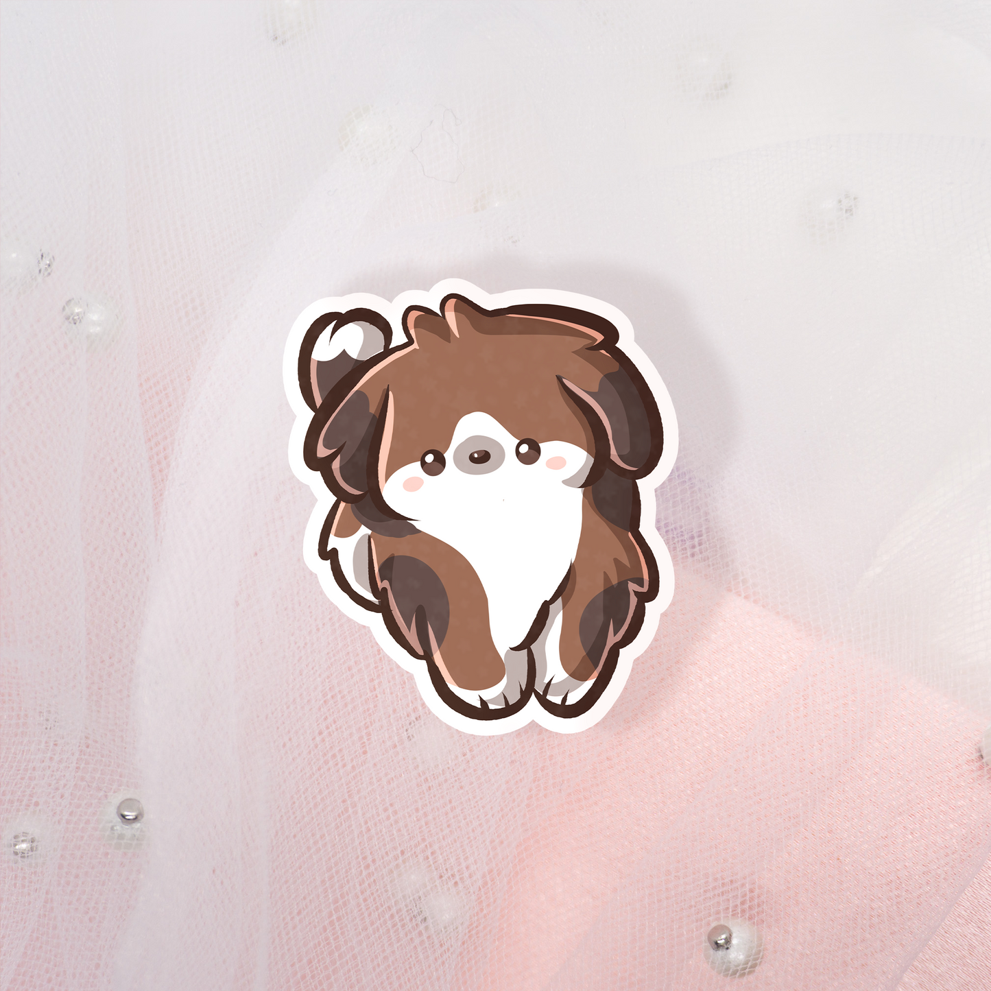 Cute Puppies Glitter Sticker Umschlag