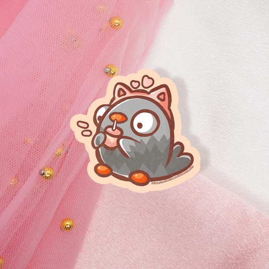 [COLLAB] Holo Sticker Bubble Tea Pigeon │DMP [Tawwy Tea Time x Demoted Pigeons Esports]