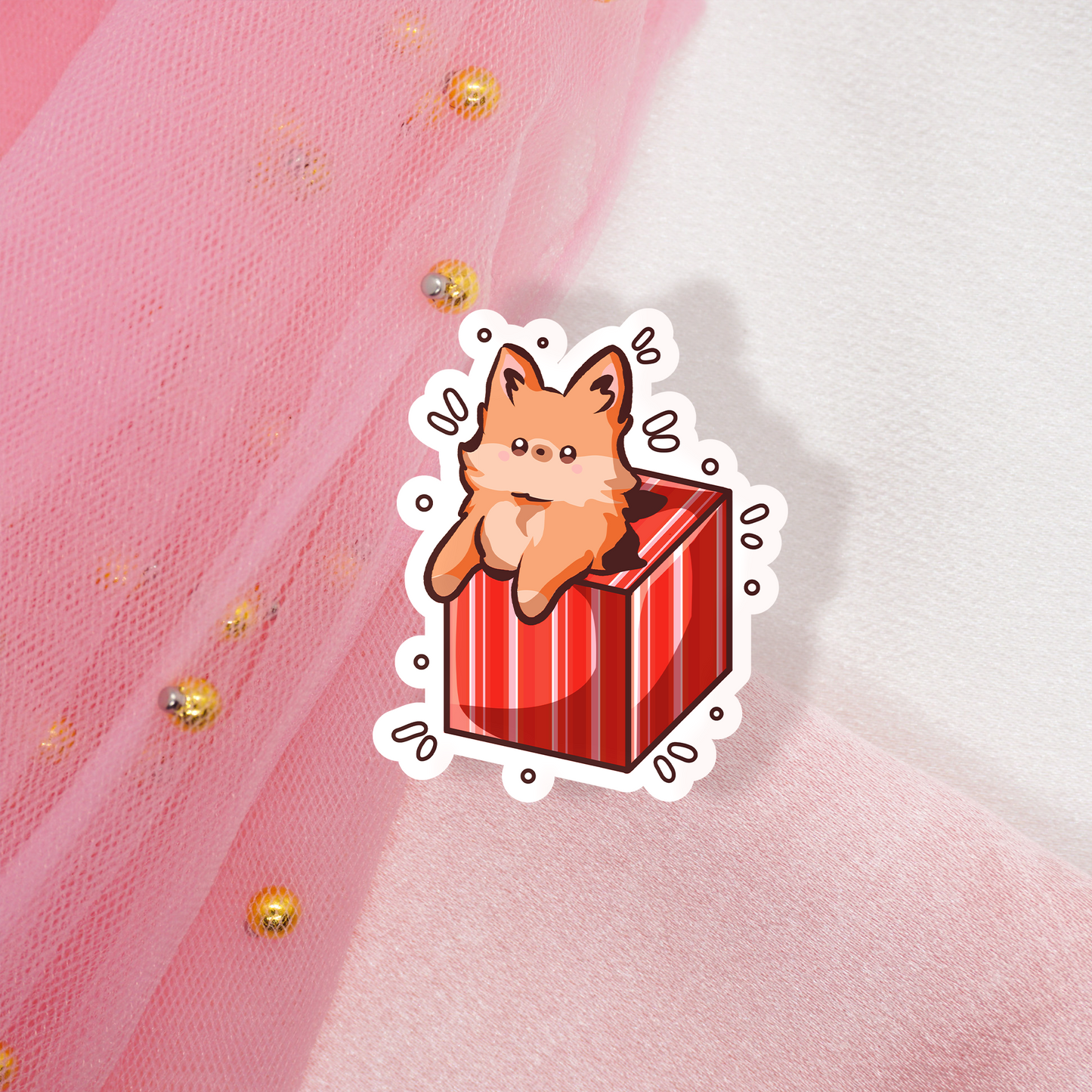 Cute Animal Glitter Sticker Christmas Dog Puppy | Christmas Dog Puppy