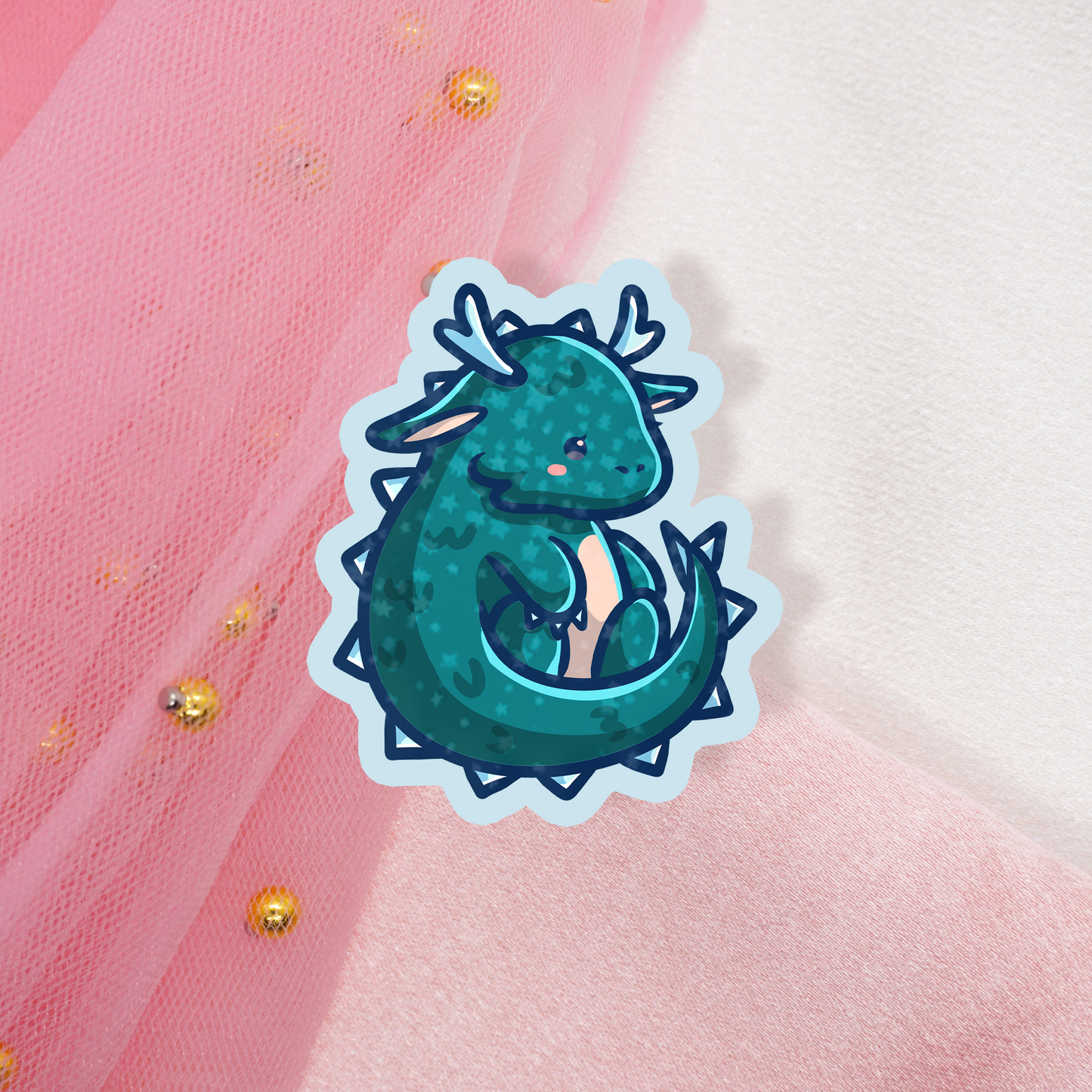 Cute Animal Holo Sticker Ice Dragon