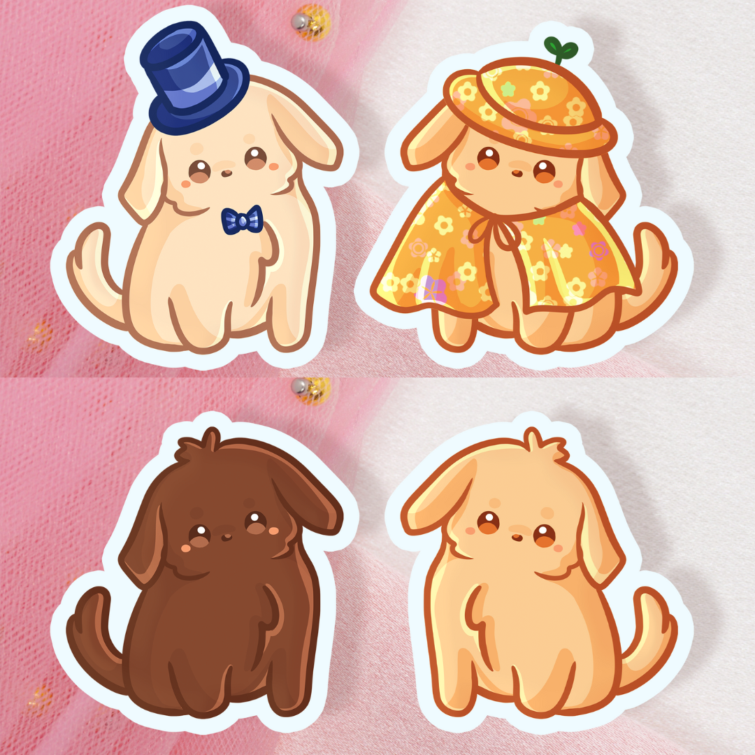 Cute Animal Sticker Puppies