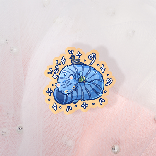 Anime K-Pop Cuties Tiger and Bird Glitter Stickers