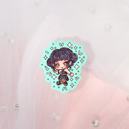 Anime K-Pop Cuties Glitter Stickers