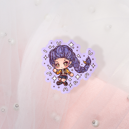 Anime K-Pop Cuties Glitter Stickers