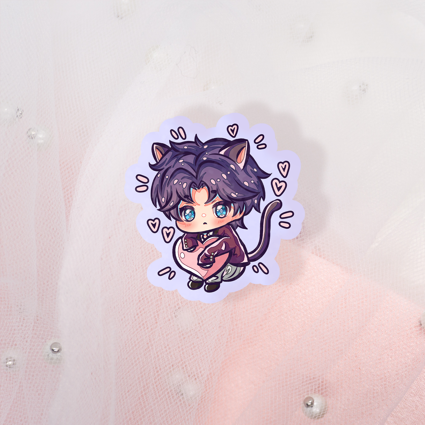 Cute Anime Glitter Sticker Rafayel