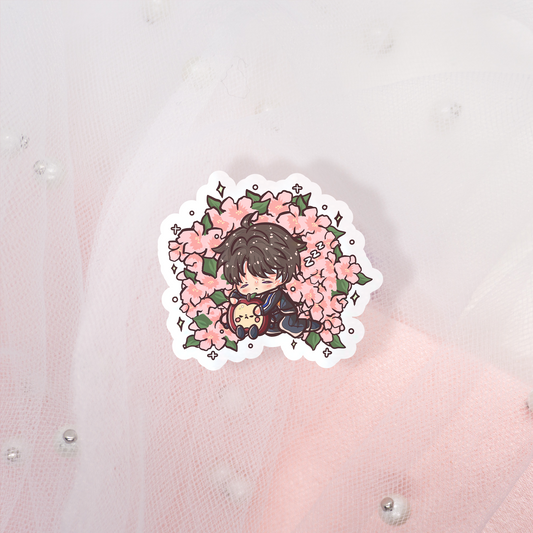 Cute Anime Glitter Apple Flower Prince Sticker