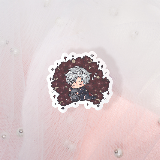 Cute Anime Glitter Datura Flower Prince Sticker