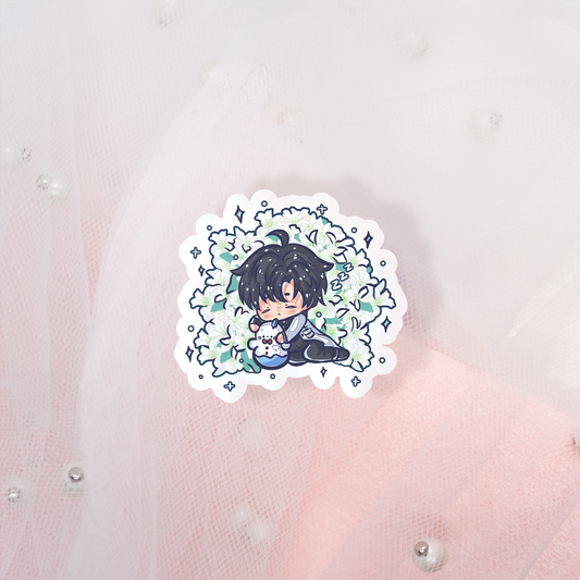 Cute Anime Glitter Jasmine Flower Prince Sticker