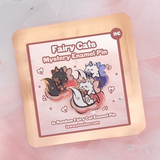 Kawaii Mystery Fairy Cat Hard Enamel Pin Envelope