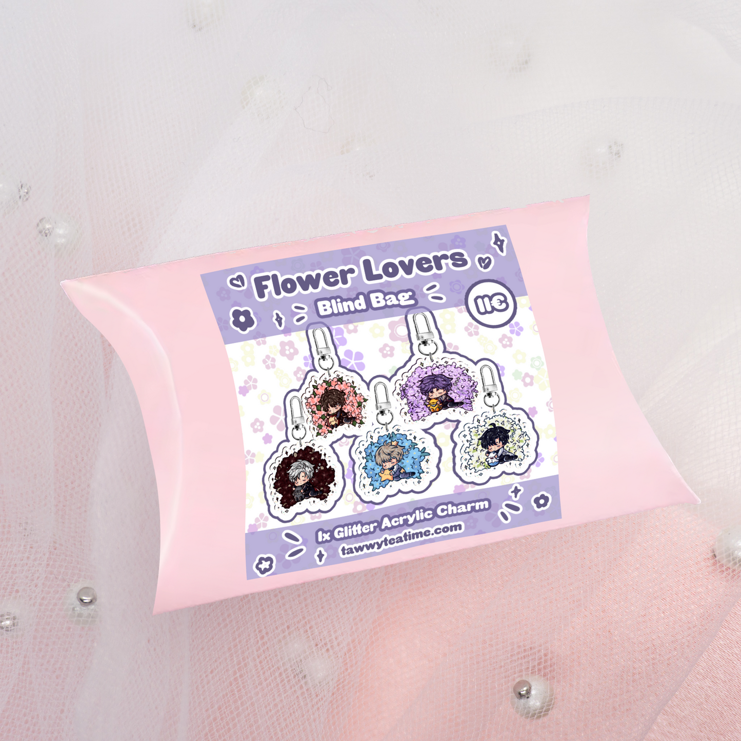 Anime Flower Lovers Glitter Charm