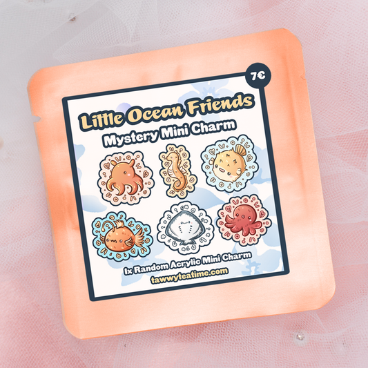 Kawaii Mystery Mini Little Ocean Friends Acrylic Keychain Charm