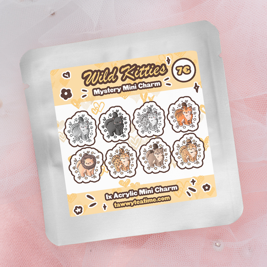 Kawaii Mystery Mini Wild Kitties Acrylic Schlüsselanhänger Charm