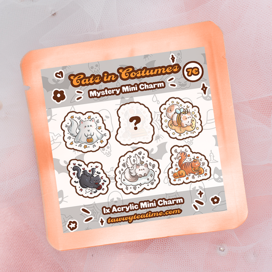 Kawaii Mystery Mini Cats in Costumes Acrylic Keychain Charm