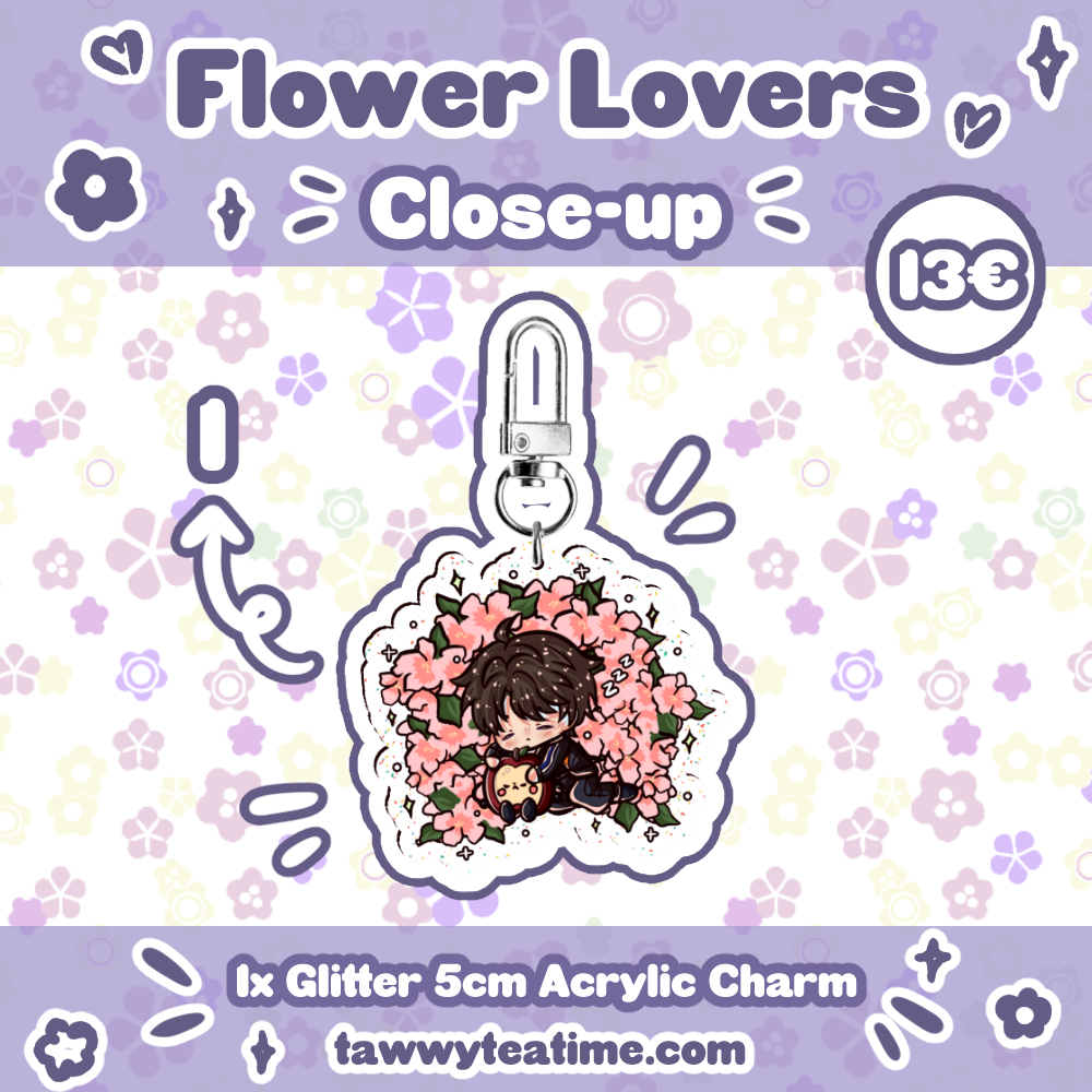 Anime Flower Lovers Glitter Charm