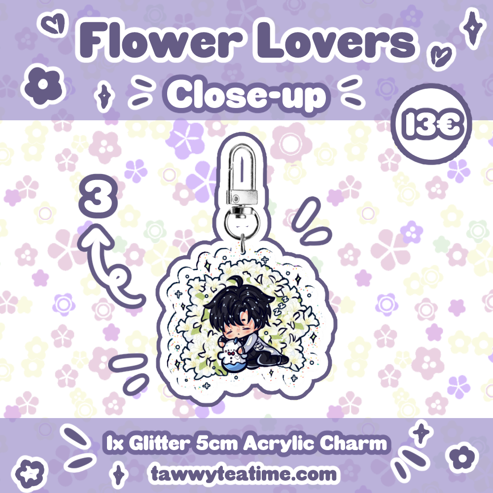 Anime Flower Lovers Glitter Charm