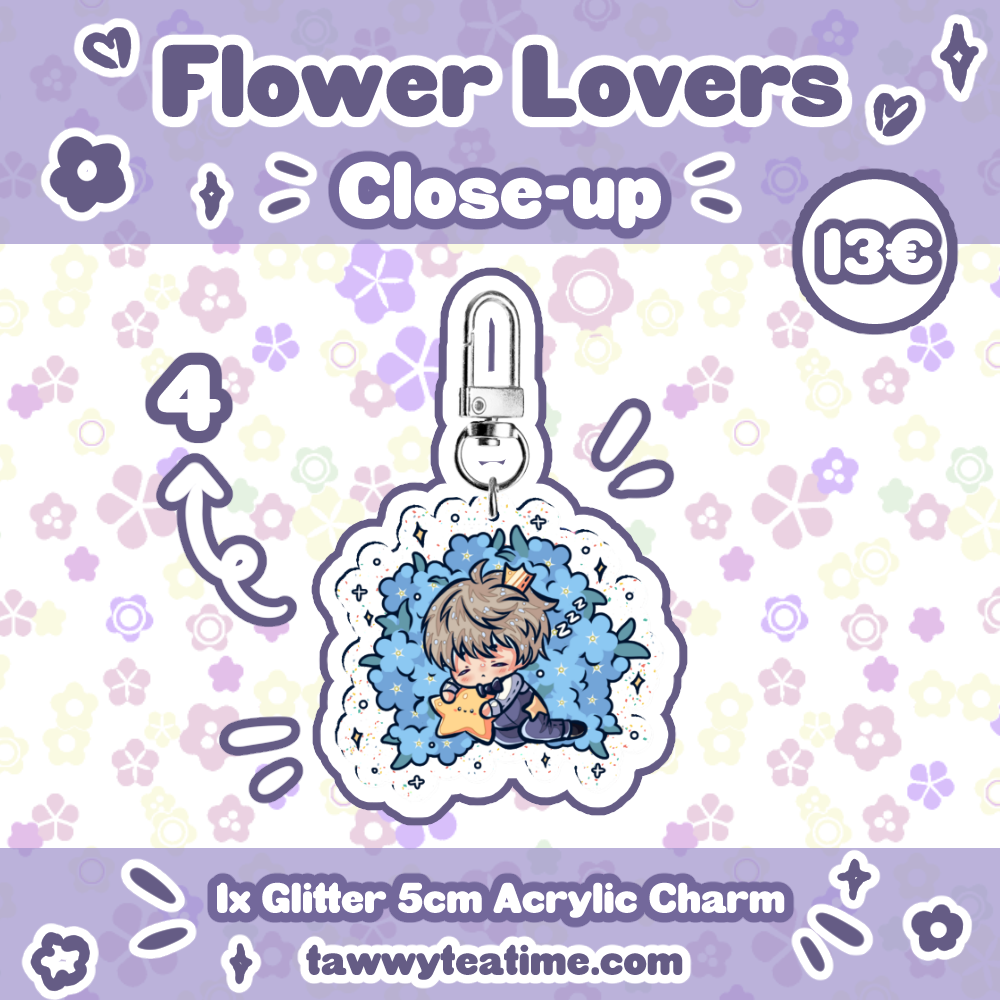 Anime Flower Lovers Glitter Charm