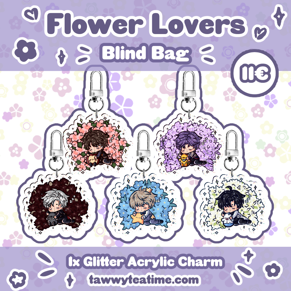 Anime Flower Lovers Glitter Charm