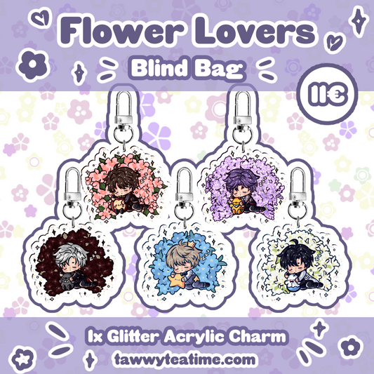 Anime Flower Lovers Glitter Charm