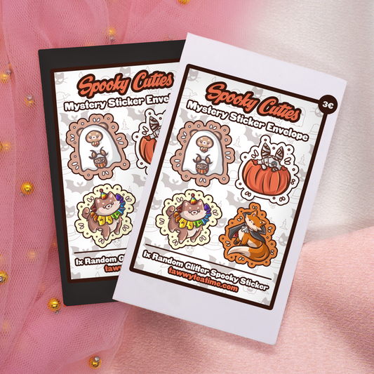 Cute Spooky Cuties Glitter Sticker Umschlag