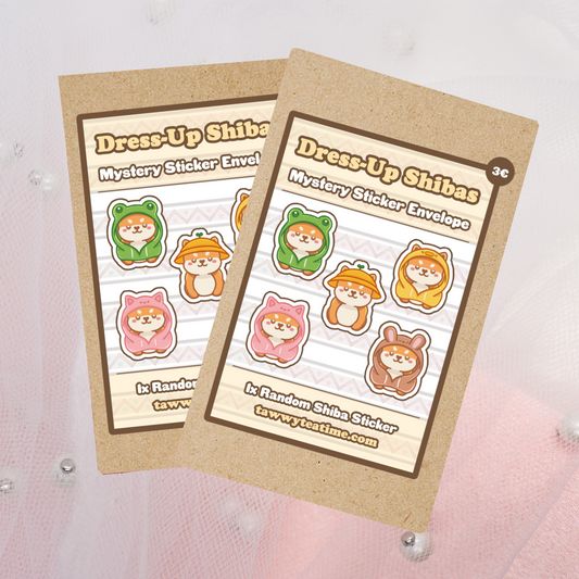 Dress-Up Shibas Sticker Umschlag