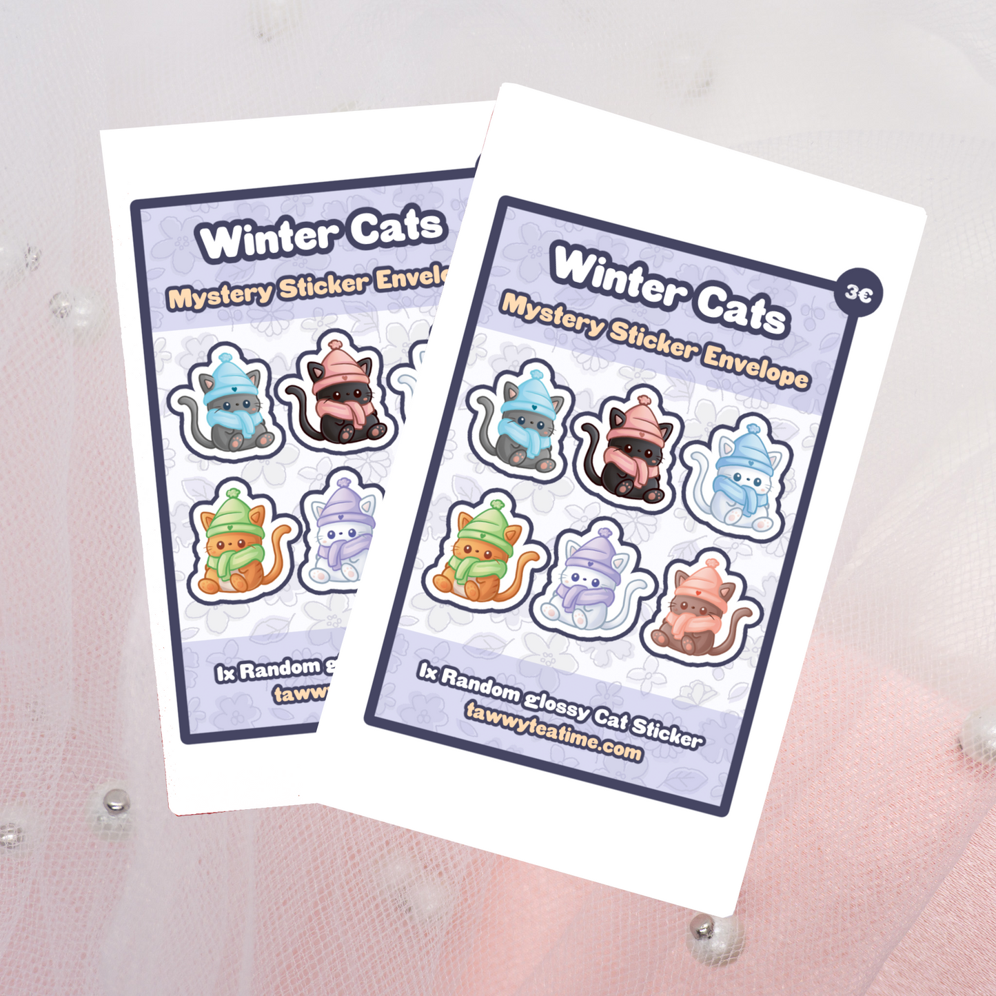 Winter Cats Sticker Umschlag