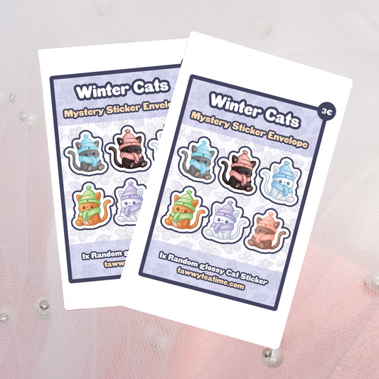 Winter Cats Sticker Umschlag