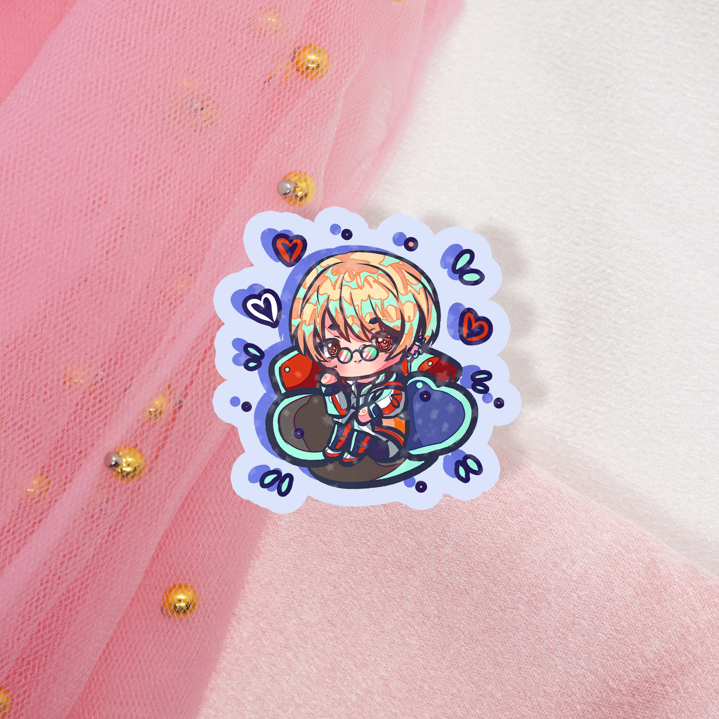 Cute Anime Holo Sticker Hajun