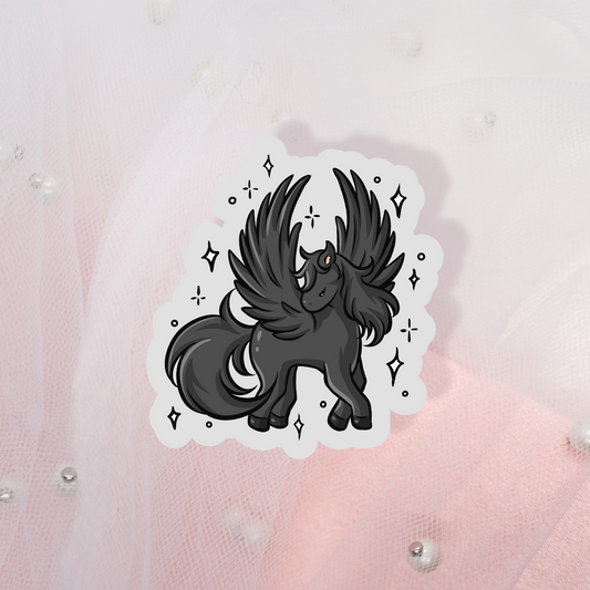 Cute Animal Sticker Pegasus Dunkel