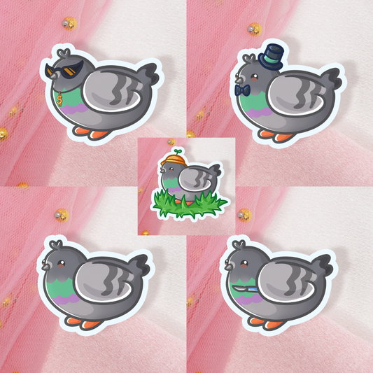 Cute Animal Sticker Tauben