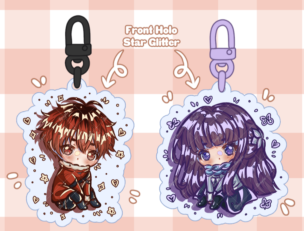 Star-Holo Stark and Fern "STAR" Couple Set Charm