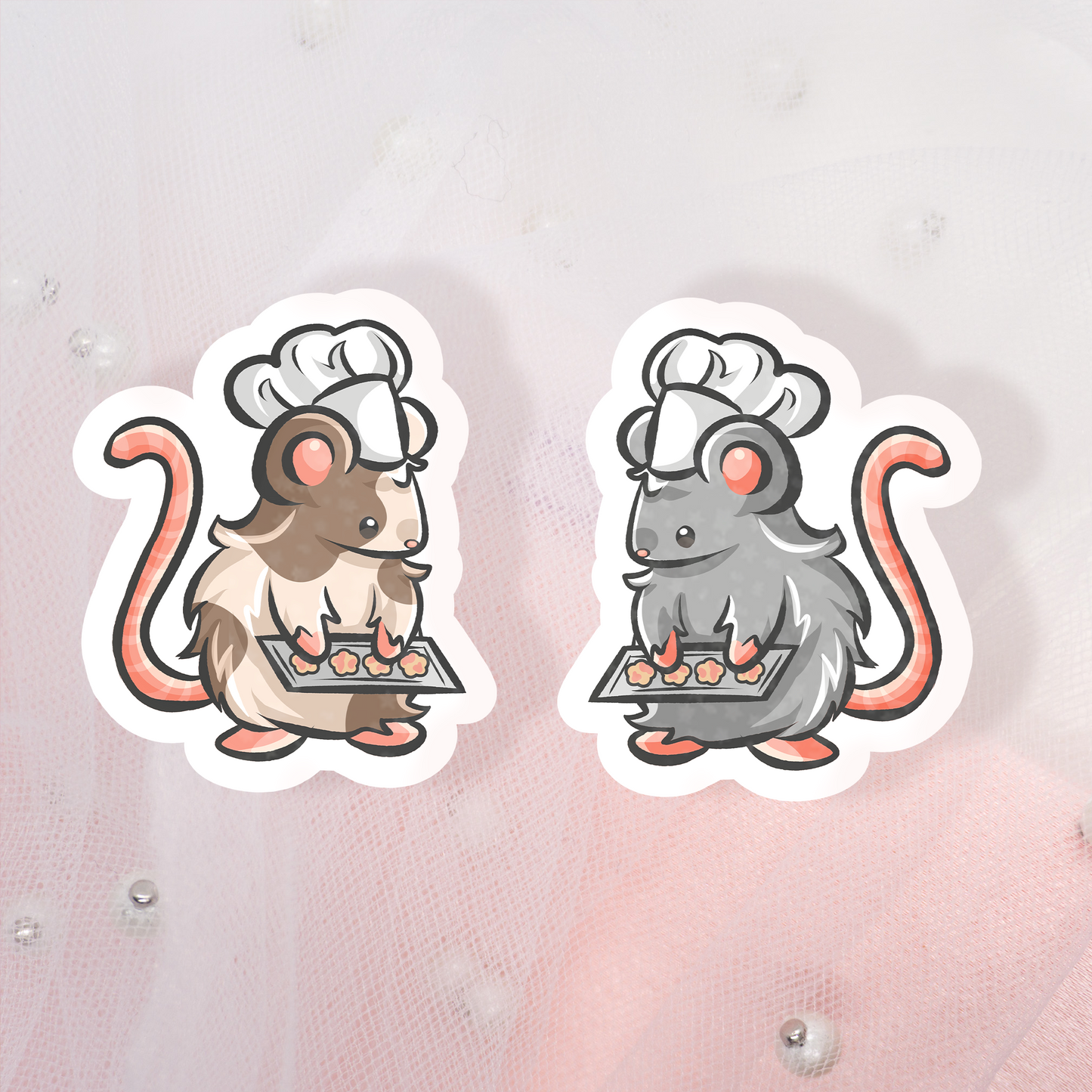 Cute Animal Sticker Winter Chef Rat